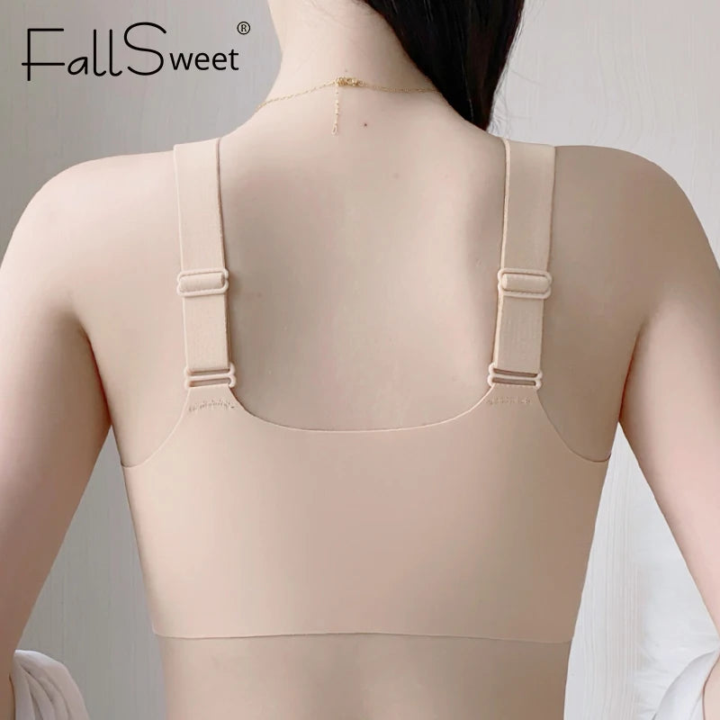 INTIMO SECRETS Plus Size Wireless Front Closure Bra – Seamless Soft Comfort