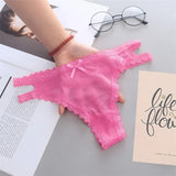 INTIMO SECRETS Women’s Summer Lace Thong – Low-Waist, Hollow-Out, Seamless & Breathable Panties
