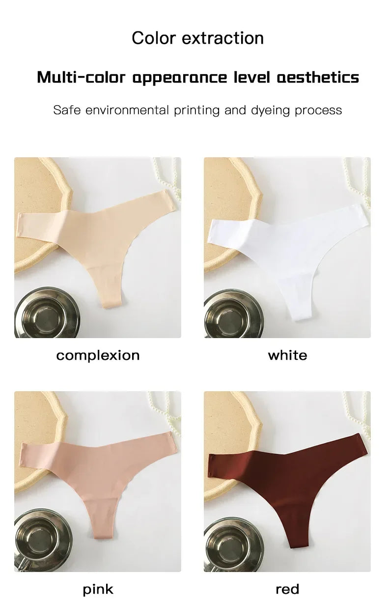 INTIMO SECRETS Ice Silk Thong – Sexy G-String, Low Waist, Seamless Comfort