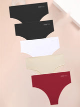 FINETOO 5PCS Women Seamless Plus Size Underwear Sexy High Waist Briefs Female Stretch Comfortable Traceless Lingerie XL-XXXXXL