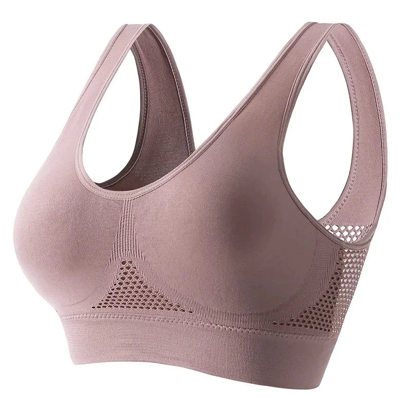 INTIMO SECRETS Women’s Wireless Sports Bra – Breathable Yoga Vest with Removable Pads