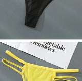 INTIMO SECRETS Transparent Hollow-Out G-String – Traceless Sexy Thong with Cotton Crotch