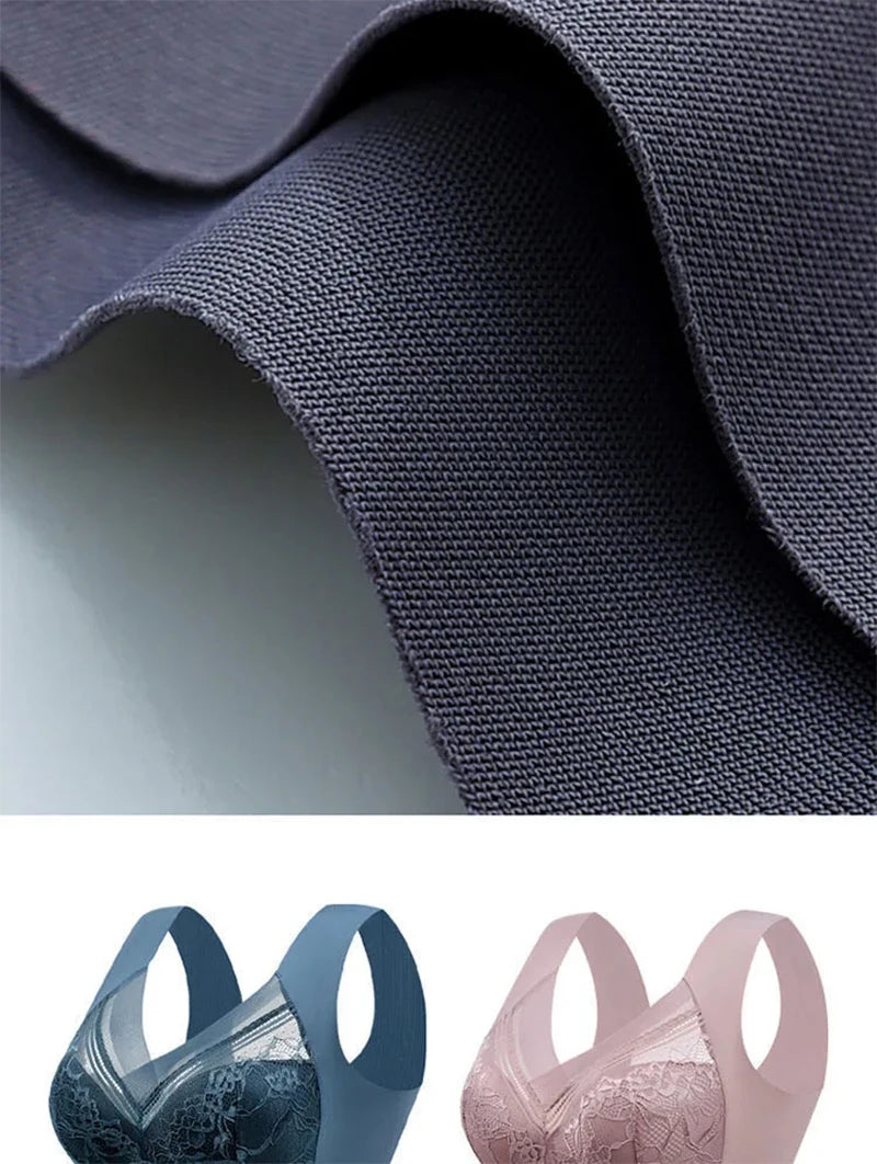 INTIMO SECRETS Wireless Lace Bra – Large Size Summer Bralette for Women