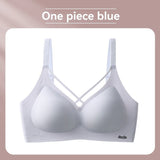 INTIMO SECRETS English Ice Silk Bra Set – Thick Cup, Wire-Free, Gathered Lingerie