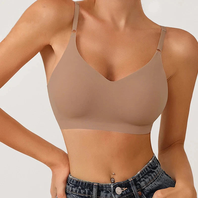 INTIMO SECRETS Seamless Wireless Push-Up Bra – Removable Pad Bralette