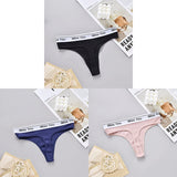 INTIMO SECRETS 3-Pack Women’s Cotton Thongs – Low-Waist, Soft & Comfortable G-String Panties