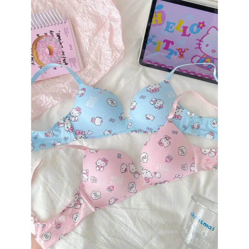 INTIMO SECRETS Hello Kitty Girls’ Cartoon Slimming Bra – Comfortable Active Underwear