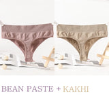 2PCS/Set Seamless G-String Panties Women Thongs Sexy Panty Lingerie Solid Color Female High Waist Thongs Women's Underwear