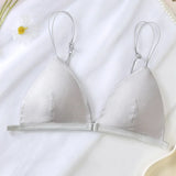 Summer Hit Low Cut Backless Pure Cotton Wrap Chest Bra Women's Sexy Interest Triangle Cup Strapless Underwear Intimate Apparel