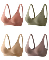 INTIMO SECRETS One-Piece Seamless Wireless Push-Up Bra Deep V Padded Bralette