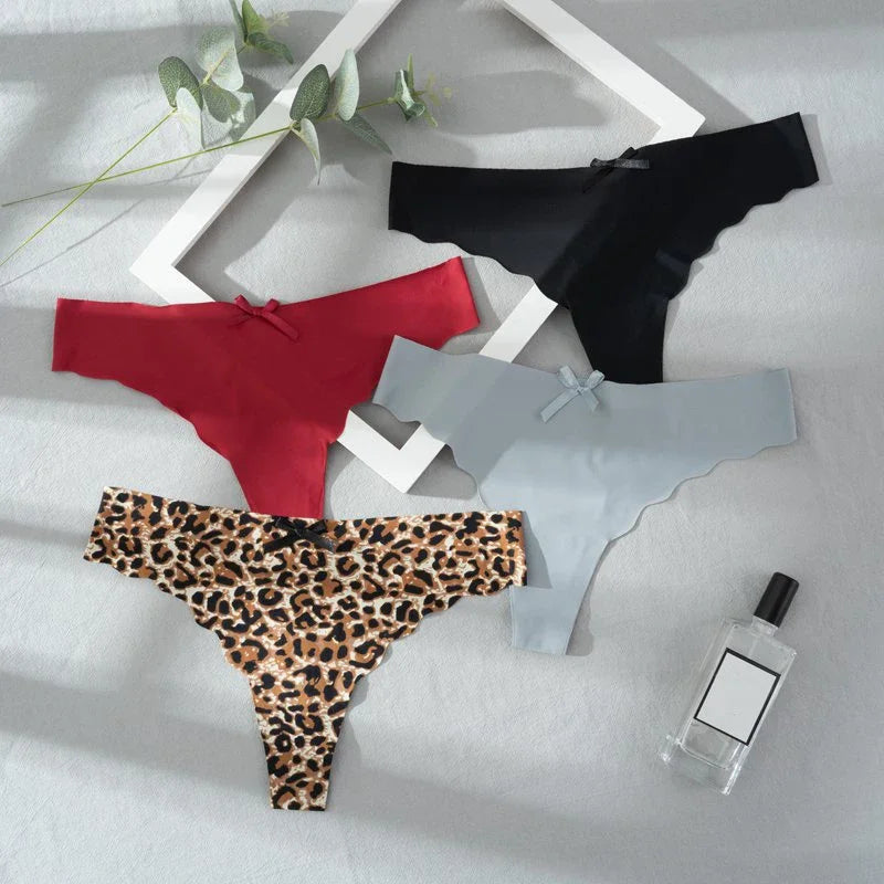 INTIMO SECRETS Seamless Thongs – Sexy Low-Waist G-String Underwear for Women