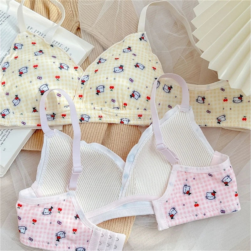 INTIMO SECRETS Girls’ Cartoon Push-Up Active Bra – Comfortable & Breathable Sports Top