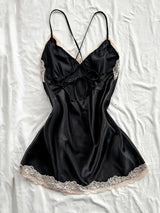 Off Shoulder Ultra Short Sexy Bras Pajamas Home Dresses Night Shirts Sexi Women's Nightgown Silk Lingerie See Through Dress