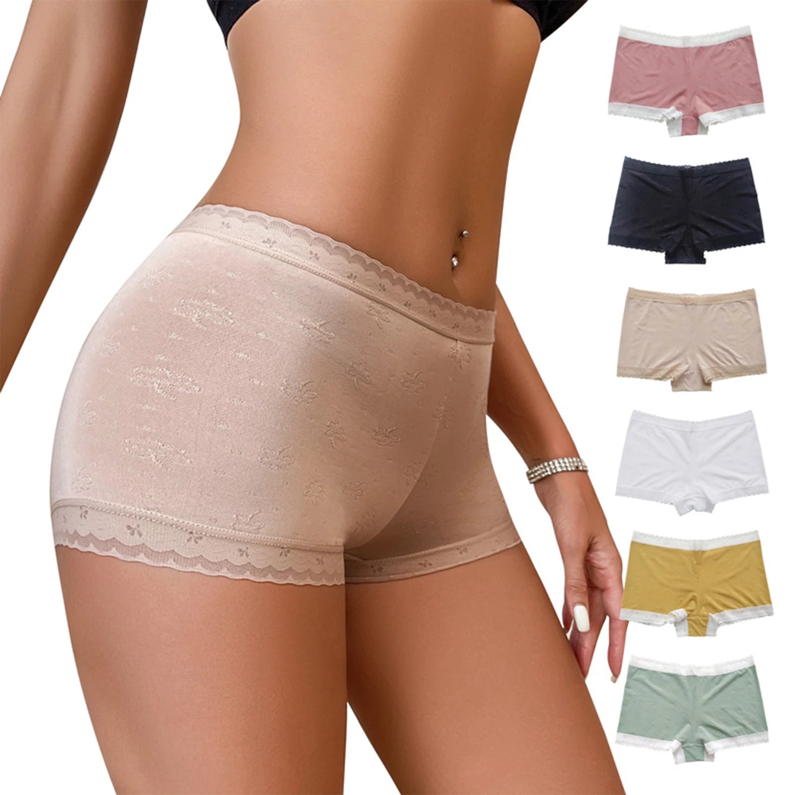 INTIMO SECRETS Plus Size Mid-Waist Thong Panties