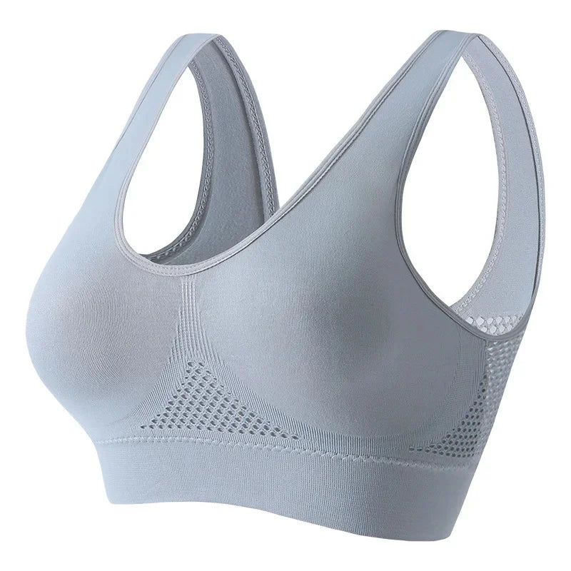 INTIMO SECRETS Women’s Wireless Sports Bra – Breathable Yoga Vest with Removable Pads