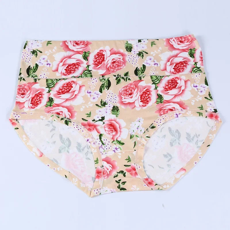 INTIMO SECRETS High Waist Floral Panties – Soft Plus Size Women Lingerie