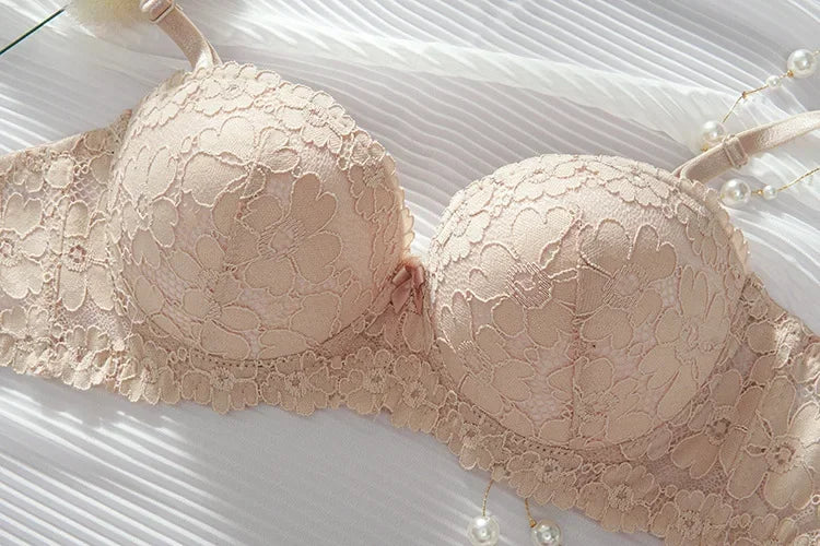 INTIMO SECRETS Thickened A-Cup Bra – Small Bust Support Double Bralette