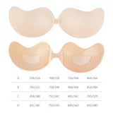 INTIMO SECRETS Women’s Invisible Push-Up Bra – Self-Adhesive Silicone Backless Strapless Bra