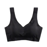 INTIMO SECRETS Detachable Pad Seamless Ice Silk Bra – Wireless, Breathable, Push-Up, Yoga Vest