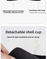 Women's Thin Summer French Style Sexy Deep U Shell Cup Bra Wireless Seamless Fashionable Underwear Comfortable Home Clothes