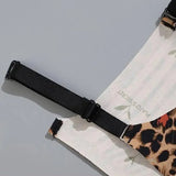 INTIMO SECRETS Leopard Print Wireless Minimizer Bra – Anti-Sag, Large Bust Support