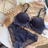 INTIMO SECRETS Women’s Lace Push-Up Bra – Small Bust Anti-Sag Active Bra