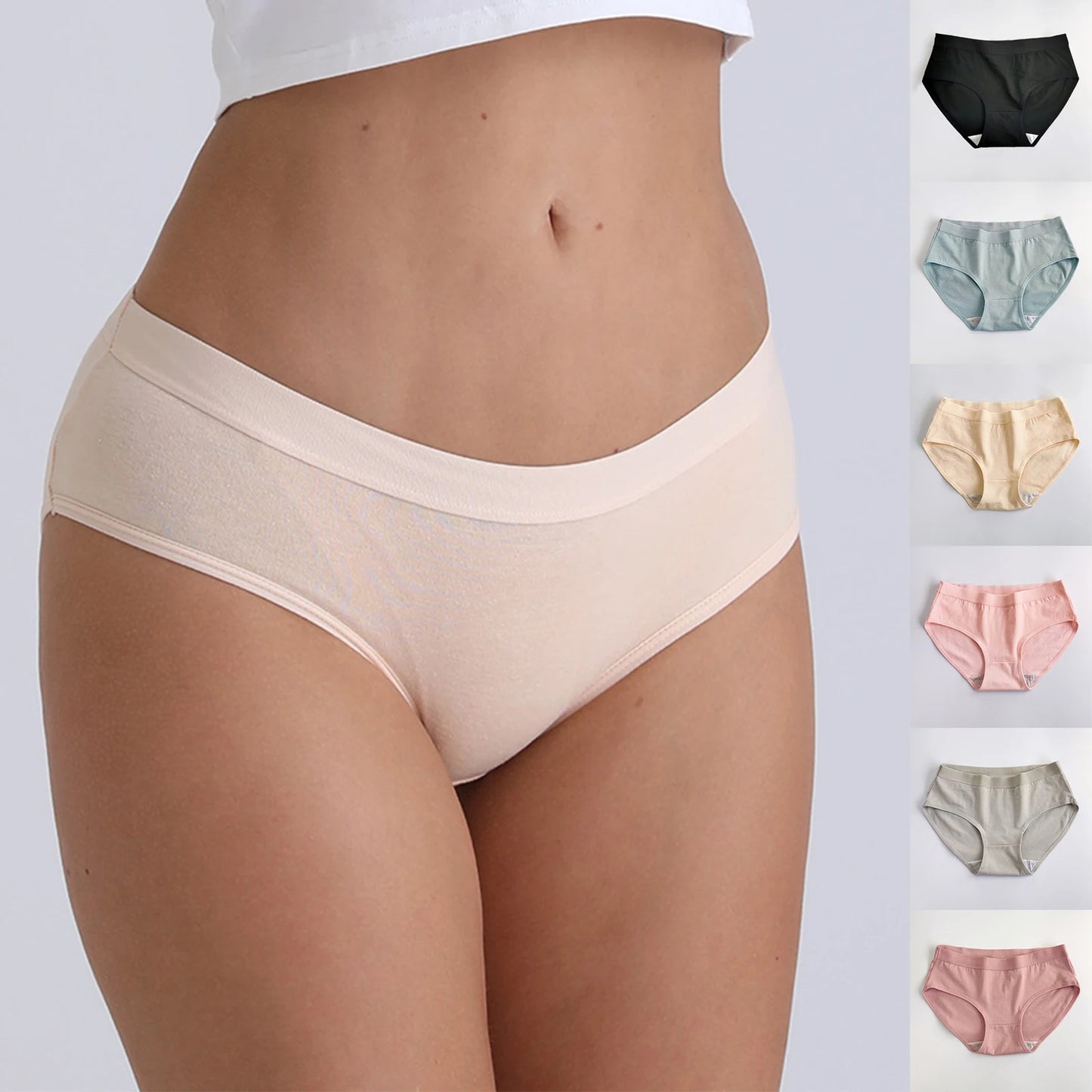 INTIMO SECRETS Women’s Solid Color Cotton Briefs – Breathable & Comfortable