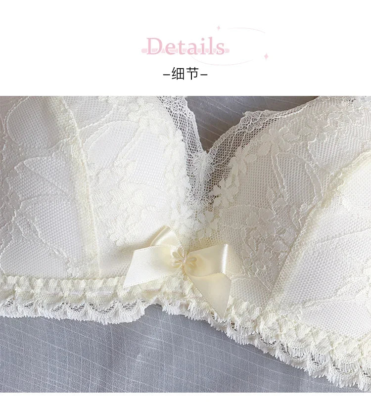 INTIMO SECRETS Japanese Push-Up Bra – Lace Enhancer Wire-Free Lift Bralette
