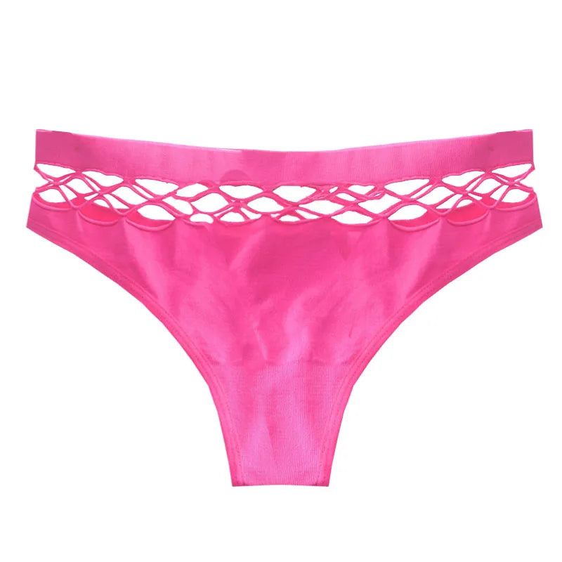 INTIMO SECRETS Women’s Hollow-Out Seamless G-String – Sexy Mid-Waist Panties