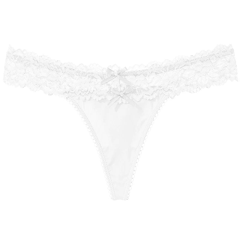 INTIMO SECRETS Lace Thong – Sexy Low-Waist G-String Panties for Women