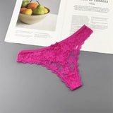 INTIMO SECRETS Plus Size Lace Cotton Thongs – Seamless T-Back G-String Underwear for Women 3PC