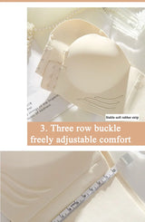 FINETOO 1PCS Women's Push-up Strapless Bras Front Buckle Brassiere Sexy Girls Small Chest Underwear Front Closure Sexy Bra