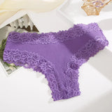 INTIMO SECRETS Women’s Low-Waist Seamless Lace Cotton Panties – Breathable Bikini Underwear