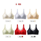 INTIMO SECRETS English Ice Silk Bra Set – Thick Cup, Wire-Free, Gathered Lingerie