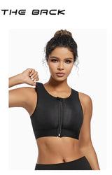 INTIMO SECRETS Women’s High-Impact Sports Bra – Zipper Yoga Vest