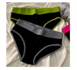 3Pcs/set Women's Panties Cotton Sports Briefs Middle Waist Solid Color Underwear Soft Breathable Underpants Female Sexy Lingerie