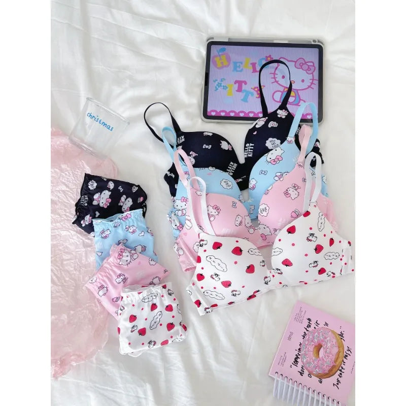 INTIMO SECRETS Hello Kitty Girls’ Cartoon Slimming Bra – Comfortable Active Underwear