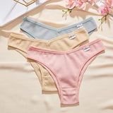 3PCS/Set Brazilian Underwear Women Panties Waffle Cotton Panties FINETOO Female Underwear Briefs Intimates Women Lingerie S-XL