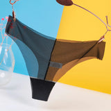 Sexy Ice Silk Panties Transparent Women Seamless Thong Underwear Low Waist Mesh G-string Lingerie трусы женские Ropa De Mujer