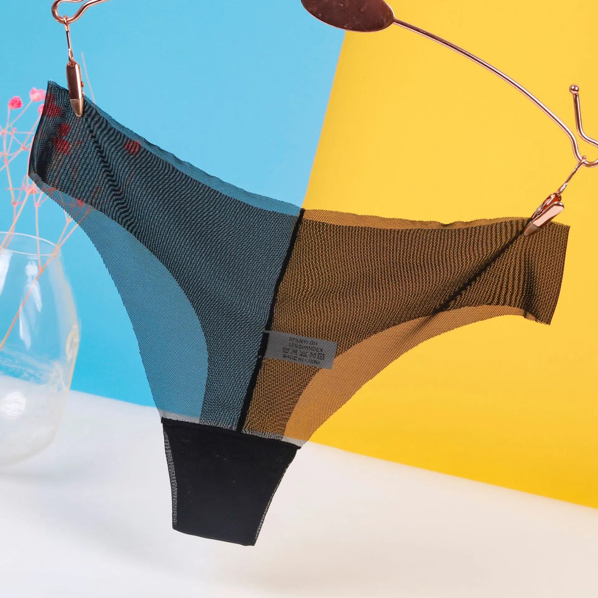 Sexy Ice Silk Panties Transparent Women Seamless Thong Underwear Low Waist Mesh G-string Lingerie трусы женские Ropa De Mujer