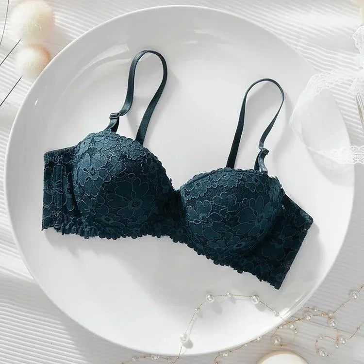 INTIMO SECRETS Thickened A-Cup Bra – Small Bust Support Double Bralette