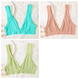 INTIMO SECRETS 3-Piece Push-Up Bra Set – Deep V, Low Back, Seamless Solid Color