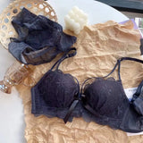 INTIMO SECRETS Women’s Lace Push-Up Bra – Small Bust Anti-Sag Active Bra