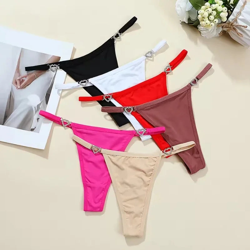 INTIMO SECRETS Women’s Low-Rise Heart Decoration G-String Thong