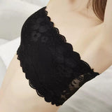 Lace Bras Top Breathable Invisible Strapless Chest Sexy Tube Top Underwear Brassiere Womens Push Up Invisible Bra Wire Free Bra