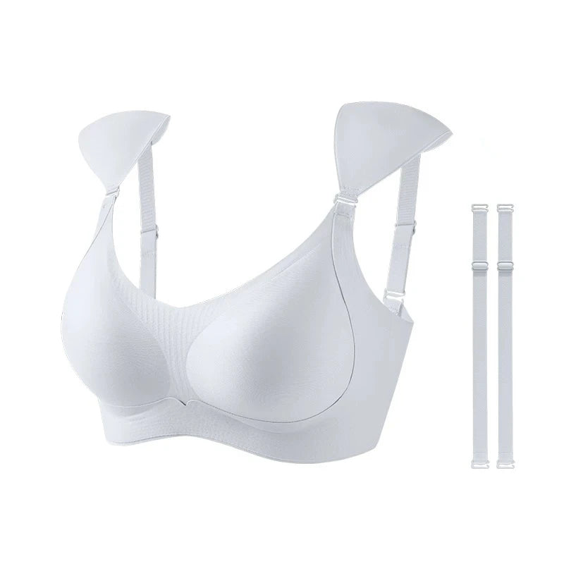 INTIMO SECRETS Seamless Invisible Bra – Supportive Comfort for Large Breasts & Small Shoulders with Removable Pads
