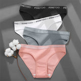 2Pcs/Set M-XXL Cotton Panties for Women Letter Belt Briefs Sexy Low Rise Underwear Ladies Panty Girl Big Size Intimates Lingerie