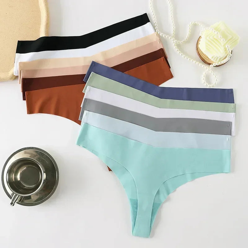 INTIMO SECRETS Ice Silk Thong – Sexy G-String, Low Waist, Seamless Comfort