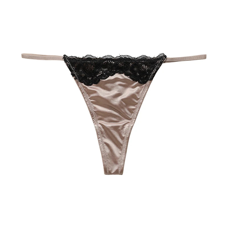 INTIMO SECRETS Women’s Floral Lace Thong – Seamless T-Back G-String Panties, Invisible Underwear