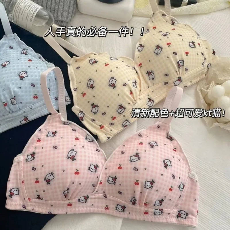 INTIMO SECRETS Girls’ Cartoon Push-Up Active Bra – Comfortable & Breathable Sports Top